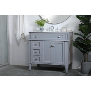 36 Inch Single Bathroom Vanity In Grey