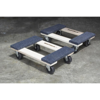 1000 Lbs Compact 18 Inch Furniture Dolly 2 Pack