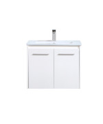 24 Inch Single Bathroom Floating Vanity In White