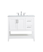 36 Inch Single Bathroom Vanity In White