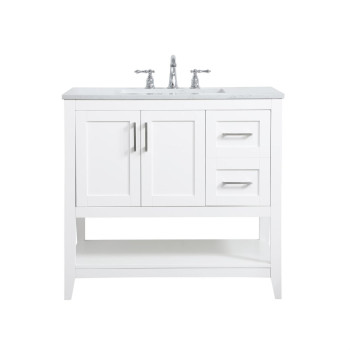 36 Inch Single Bathroom Vanity In White