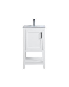 18 Inch Single Bathroom Vanity In White