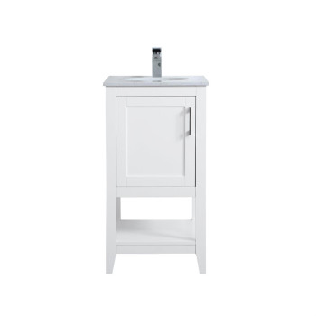 18 Inch Single Bathroom Vanity In White