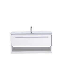 40 Inch Single Bathroom Floating Vanity In White