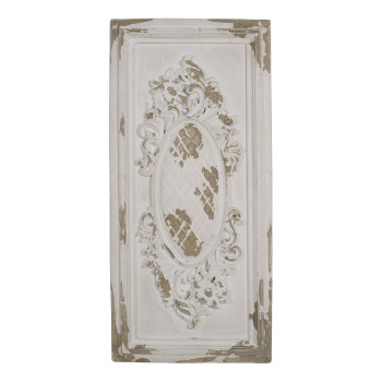 Benjara Traditional Style Decorative Wall Panel Brown And White