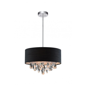 4 Light Drum Shade Chandelier With Chrome Finish