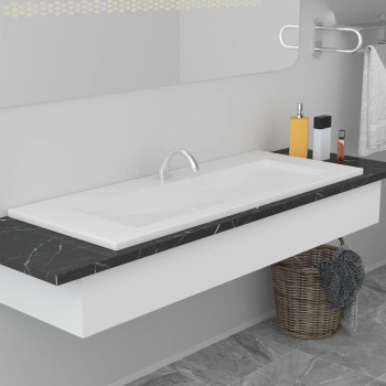 Vidaxl Builtin Basin 398X156X73 Ceramic White