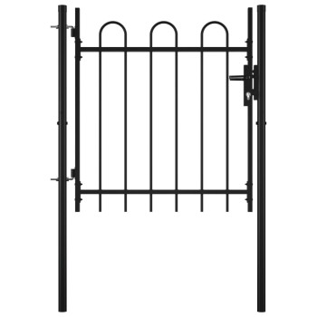 Vidaxl Single Door Fence Gate With Hoop Top 394 X 295