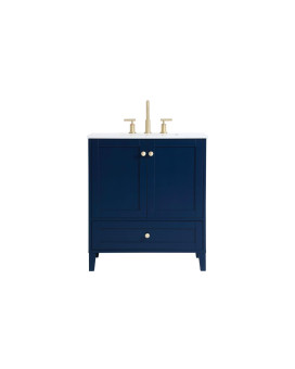 30 Inch Single Bathroom Vanity In Blue