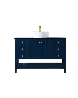 48 Inch Vessel Sink Bathroom Vanity In Blue