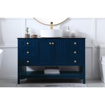 48 Inch Vessel Sink Bathroom Vanity In Blue