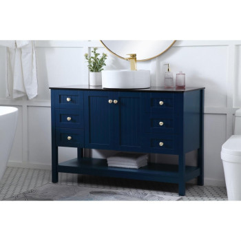 48 Inch Vessel Sink Bathroom Vanity In Blue