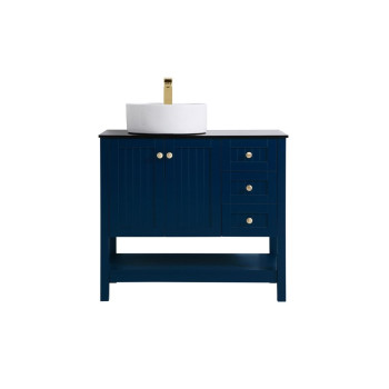 36 Inch Vessel Sink Bathroom Vanity In Blue