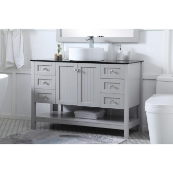 48 Inch Vessel Sink Bathroom Vanity In Gray