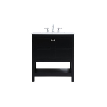 30 Inch Single Bathroom Vanity In Black