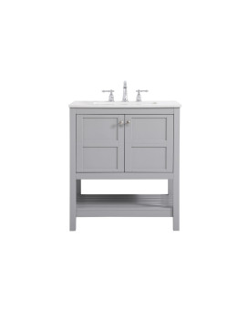 30 Inch Single Bathroom Vanity In Gray