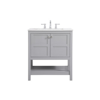 30 Inch Single Bathroom Vanity In Gray