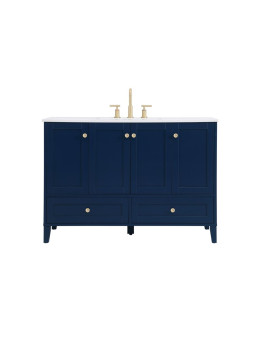 48 Inch Single Bathroom Vanity In Blue