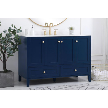 48 Inch Single Bathroom Vanity In Blue