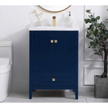 24 Inch Bathroom Vanity In Blue