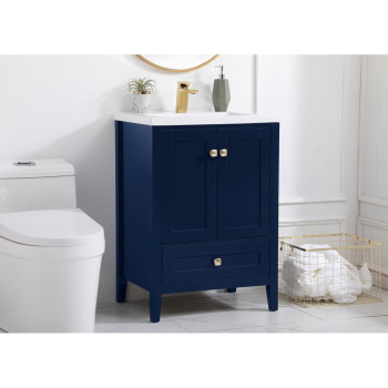 24 Inch Bathroom Vanity In Blue