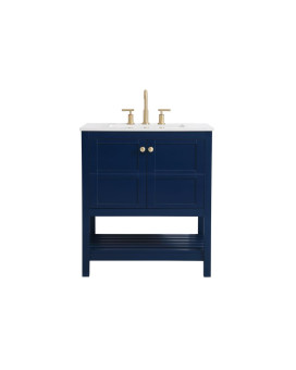 30 Inch Single Bathroom Vanity In Blue