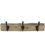 Gladys Rustic Wood 3 Hook Wall Organizer