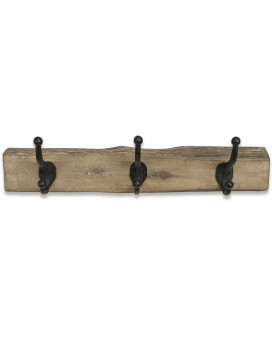 Gladys Rustic Wood 3 Hook Wall Organizer