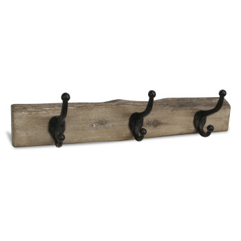 Gladys Rustic Wood 3 Hook Wall Organizer