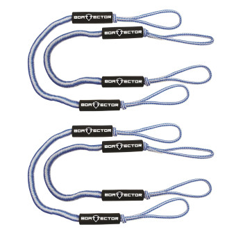 Extreme Max 30063243 Boattector Bungee Dock Line Value 4Pack 4 Bluewhite