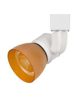 Benjara 10W Integrated Led Track Fixture With Polycarbonate Head Orange And White