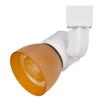 Benjara 10W Integrated Led Track Fixture With Polycarbonate Head Orange And White