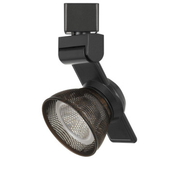 Benjara Bm220789 12W Integrated Led Metal Track Fixture With Mesh Head44 Black Bronze