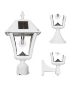 Baytown Ii Bulb Solar Light With Gs Light Bulb Wallpier3 Fitter Mounts White