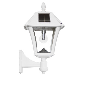 Baytown Ii Bulb Solar Light With Gs Light Bulb Wallpier3 Fitter Mounts White