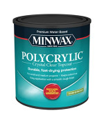 1015195 Plcrlc Prtctv Fnsh 1Qt Minwax Polycrylic Ultra Flat Crystal Clear Waterbased Polyurethane 1 Qt Pack Of 4