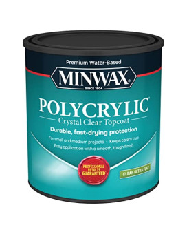 1015195 Plcrlc Prtctv Fnsh 1Qt Minwax Polycrylic Ultra Flat Crystal Clear Waterbased Polyurethane 1 Qt Pack Of 4