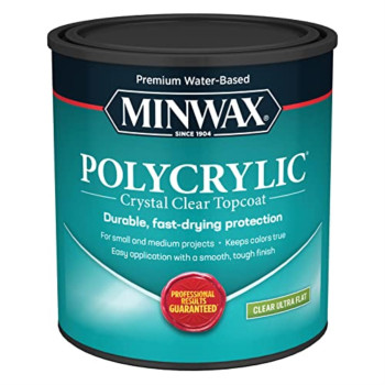 1015195 Plcrlc Prtctv Fnsh 1Qt Minwax Polycrylic Ultra Flat Crystal Clear Waterbased Polyurethane 1 Qt Pack Of 4