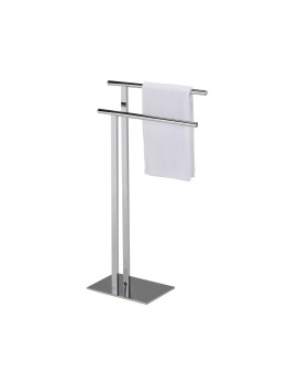 Schlesinger Freestanding Bathroom Towel Rack With Two Bars Stainless Steel