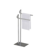 Cooney Freestanding Bathroom Towel Rack With Two Bars Stainless Steel