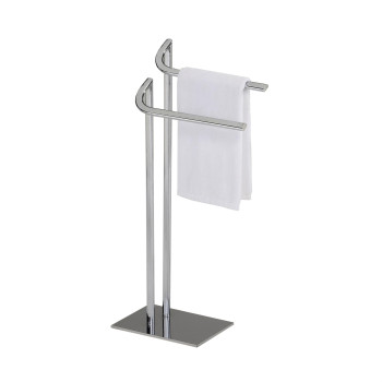 Cooney Freestanding Bathroom Towel Rack With Two Bars Stainless Steel