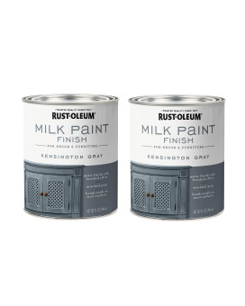 Rustoleum 3310532Pk Milk Paint Finish Quart Kensington Gray 2 Pack