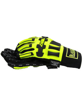 Black Canyon Outfitters Rugged Gloves Nondehp Hivis Trucker Gloves W Impact Hand Protection Large Bhg601R