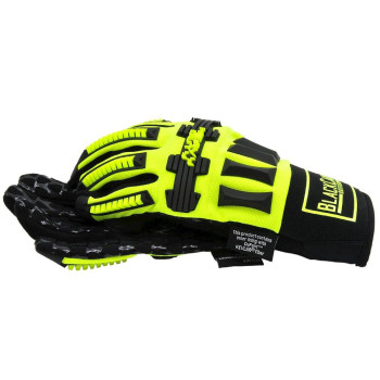 Black Canyon Outfitters Rugged Gloves Nondehp Hivis Trucker Gloves W Impact Hand Protection Large Bhg601R