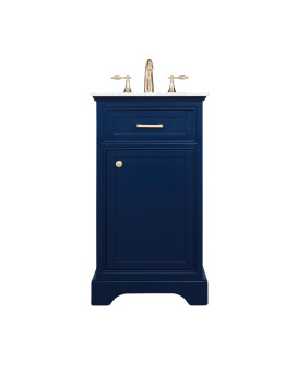 19 Inch Single Bathroom Vanity In Blue