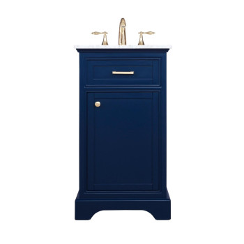 19 Inch Single Bathroom Vanity In Blue