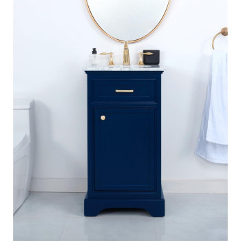 19 Inch Single Bathroom Vanity In Blue