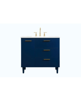 36 Inch Bathroom Vanity In Blue