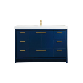 48 Inch Single Bathroom Vanity In Blue