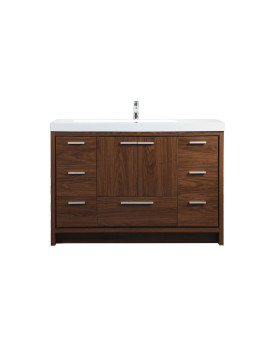 48 Inch Single Bathroom Vanity In Walnut